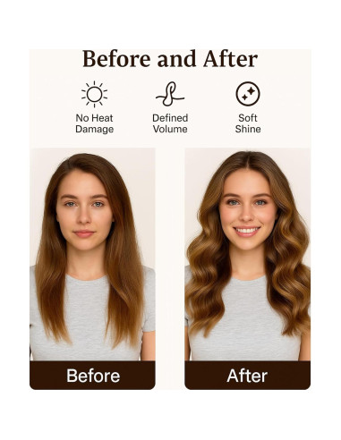 Set de Rulos Sin Calor VISOFO Rosa 3 Piezas para Dormir