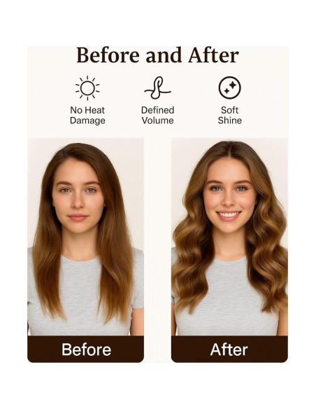 Set de Rulos Sin Calor VISOFO Rosa 3 Piezas para Dormir