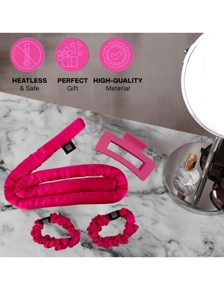 Rizador de Cabello Sin Calor KAV - Set de Satén 4 en 1