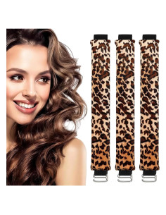 Set de Rizadores de Cabello Sin Calor ZEYER 3 Pcs Leopardo