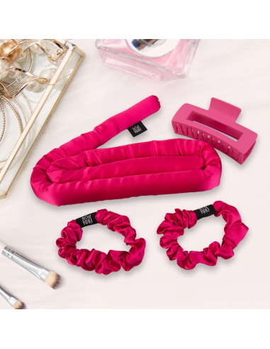 Rizador de Cabello Sin Calor KAV - Set de Satén 4 en 1