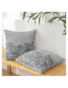 Fundas de Cojín Decorativas CaliTime 45x45 cm Pack de 2 Rosa