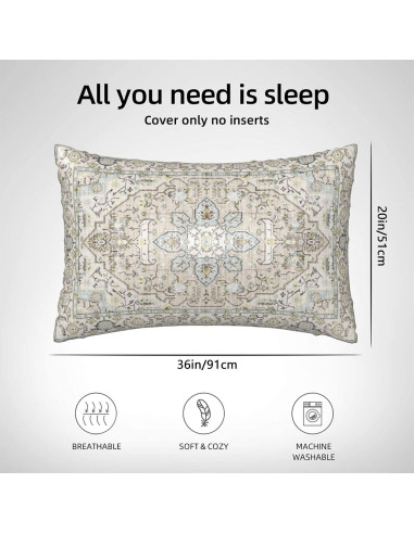 Funda de Almohada King JKJNLHJE Imitación Seda Beige 50.8x91.4 cm