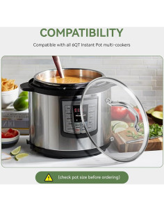 Tapa de vidrio templado 23 cm IFERLA para Instant Pot 6QT 2