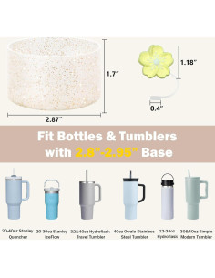 Bota de Silicona Brillante CHEMLLC para Stanley Cup 20-40 oz 2