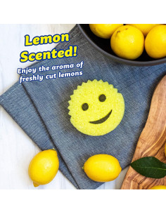 Esponja de Cocina Scrub Daddy - Aroma a Limón - Sin Rayones - Resistente a Olores - 1 Cuenta 2