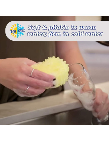 Esponja de Cocina Scrub Daddy - Aroma a Limón - Sin Rayones - Resistente a Olores - 1 Cuenta