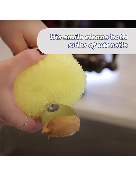 Esponja de Cocina Scrub Daddy - Aroma a Limón - Sin Rayones - Resistente a Olores - 1 Cuenta