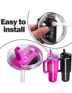 Popotes Reutilizables Mity Rain para Taza Stanley 40oz - 6 Piezas 2