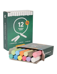 Tiza Sin Polvo para Niños Kedudes - Paquete de 24 Tizas de Colores