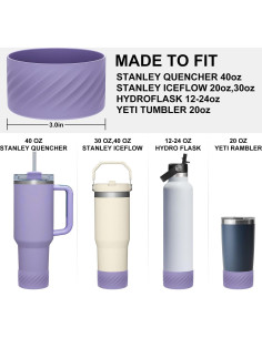 Botín de Silicona Antideslizante Affute para Botellas 12-40 oz 2