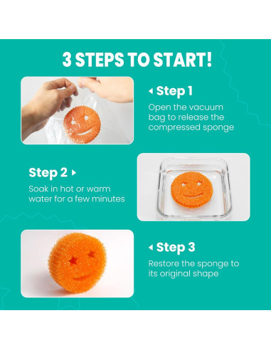 Esponjas de Fregar HELIME 6 Pcs Multicolor Sin Rayones