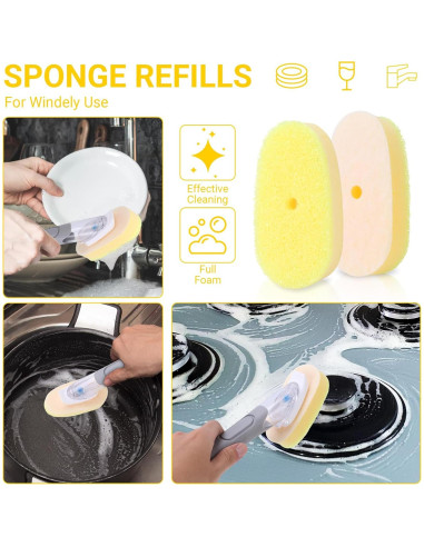 Recargas de Esponja Scrub Daddy STTH Amarillo 4 Piezas