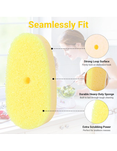 Recargas de Esponja Scrub Daddy STTH Amarillo 4 Piezas