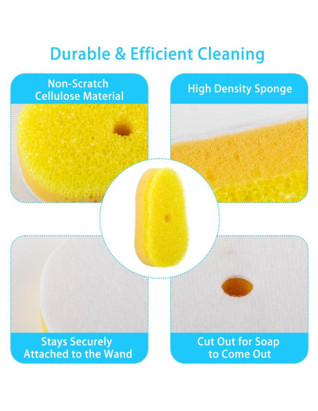 12 Recargas de Esponja para Varita de Platos Eiszhjk