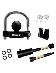 Juego de Cerraduras para Remolque RETRUE - Kit Universal Negro