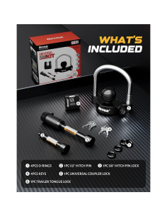 Juego de Cerraduras para Remolque RETRUE - Kit Universal Negro 2