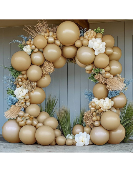 Guirnalda de Globos Rosa Polvoriento y Marrón 161 Piezas