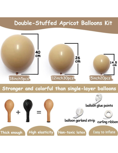 Guirnalda de Globos Rosa Polvoriento y Marrón 161 Piezas