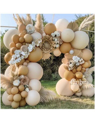 Guirnalda de Globos Rosa Polvoriento y Marrón 161 Piezas