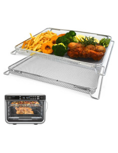 Cesta de Horno de Aire Ninja Foodi 2PCS Acero Inoxidable 36.6x29cm