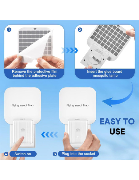 20 Placas Adhesivas Reemplazables Alikguu para Trampa Moscas