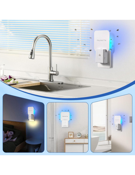 20 Placas Adhesivas Reemplazables Alikguu para Trampa Moscas