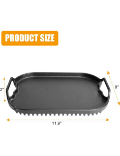 Placa de Parrilla Plana BBQ-PLUS para Ninja IG651 30.2x20.3cm 2