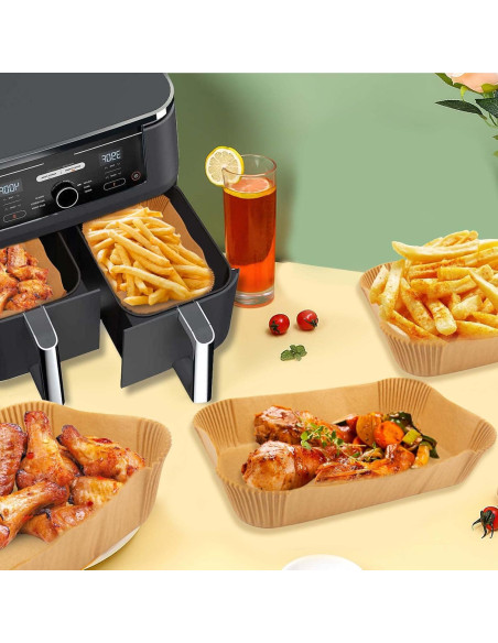 100 Pcs Papel para Hornear Rectangular Palksky 8.6x5.5 cm