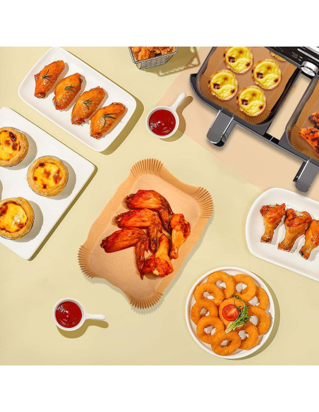 100 Pcs Papel para Hornear Rectangular Palksky 8.6x5.5 cm