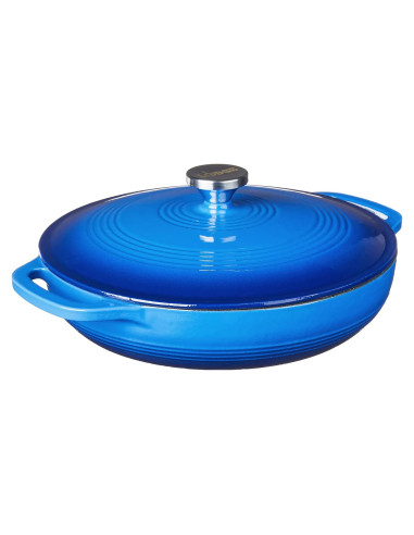 Cacerola Ovalada Enameled Lodge 3.6L Azul Caribeño