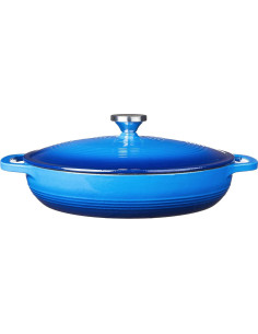 Cacerola Ovalada Enameled Lodge 3.6L Azul Caribeño 2