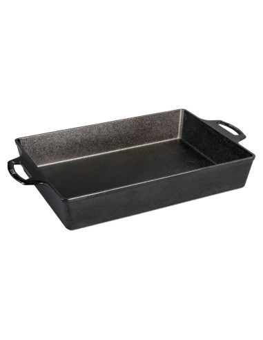 Cazuela de Hierro Fundido Lodge 23x33 cm Sazonada Negra