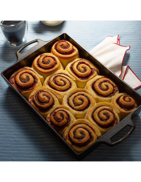 Cazuela de Hierro Fundido Lodge 23x33 cm Sazonada Negra