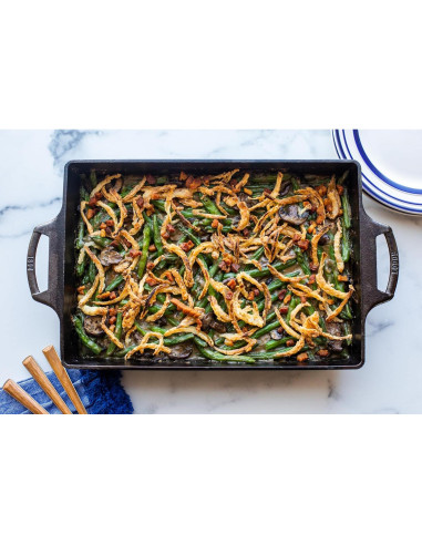 Cazuela de Hierro Fundido Lodge 23x33 cm Sazonada Negra