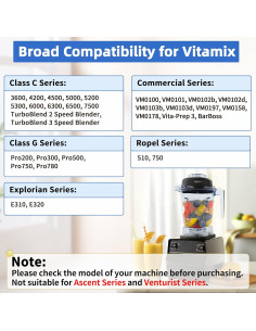 Jarra de Mezcla 1.4L Zemuquan para Vitamix 5000 5200 6300 2