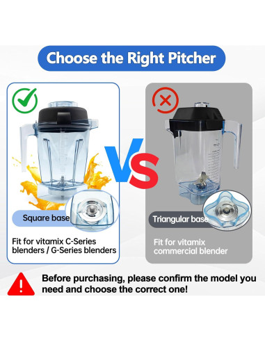 Jarra de Mezcla 1.4L Zemuquan para Vitamix 5000 5200 6300