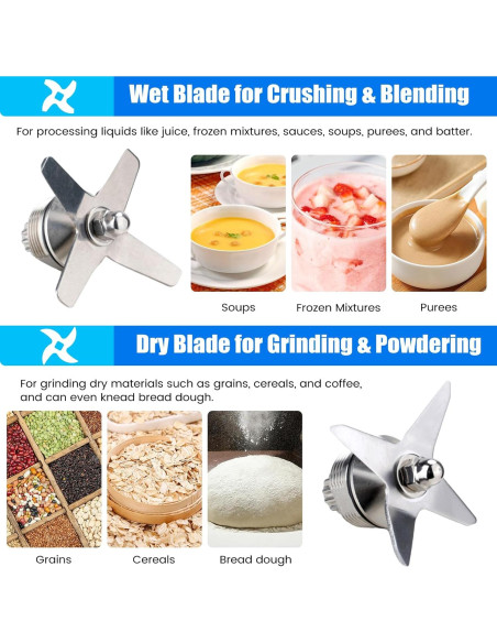 Jarra de Licuadora Revorit 64oz con Cuchillas Duales y Llave