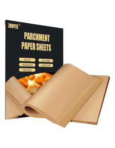 Hojas de Papel Pergamino Zonyee 9x13" Antiadherentes 100 Unidades