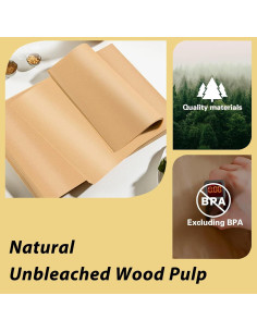 Hojas de Papel Pergamino Zonyee 9x13" Antiadherentes 100 Unidades 2