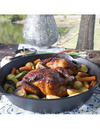 Sartén de Hierro Fundido Bayou Classic 7439 40 cm con Mangos Dobles