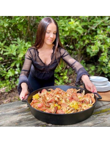 Sartén de Hierro Fundido Bayou Classic 7439 40 cm con Mangos Dobles