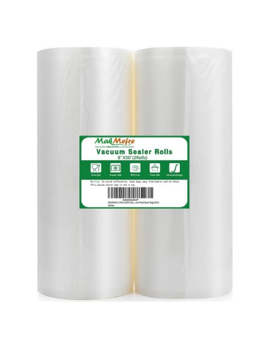 Bolsas de Sellado al Vacío MakMeFre 2 Paquete 20m Grado Comercial
