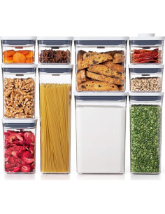 Juego de Contenedores POP OXO Good Grips 10 Piezas Blanco 2