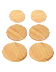 Tapa de Madera CTTZCKJ para Bowls Pyrex 2-4-7 Tazas - 6 Piezas