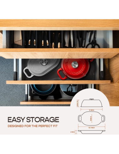 Horno Holandés Krustic 5.5L Hierro Fundido Enameled Gris