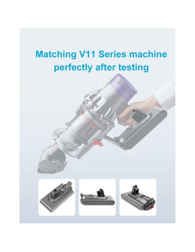 Batería de Reemplazo DTK para Aspiradora Dyson V11 V15 5000mAh