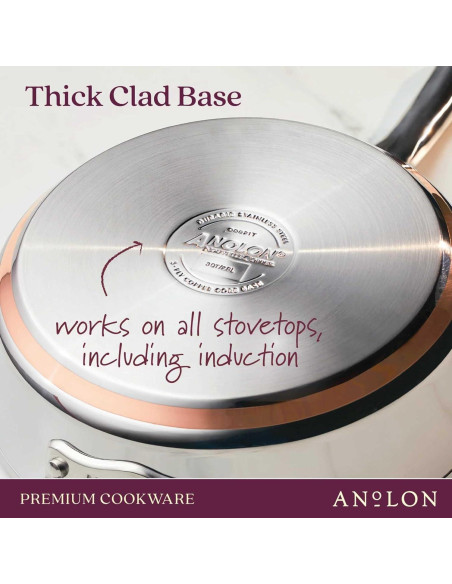 Conjunto de Sartenes Anolon Nouvelle Acero Inoxidable 20 y 24 cm