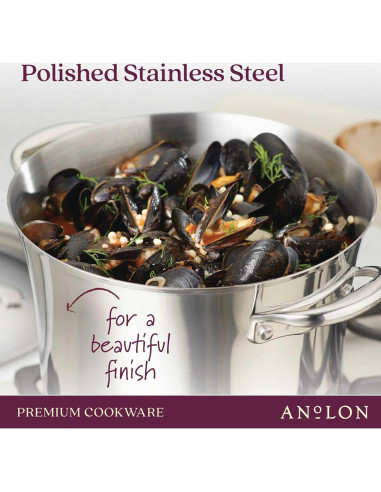 Conjunto de Sartenes Anolon Nouvelle Acero Inoxidable 20 y 24 cm