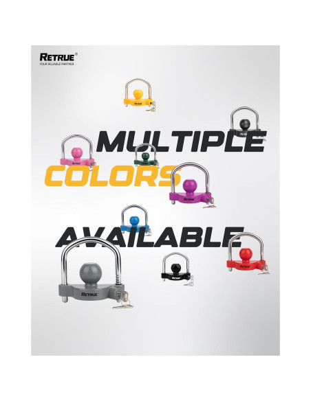 Cerradura Universal para Acoplador de Remolque RETRUE RTL002 Amarillo